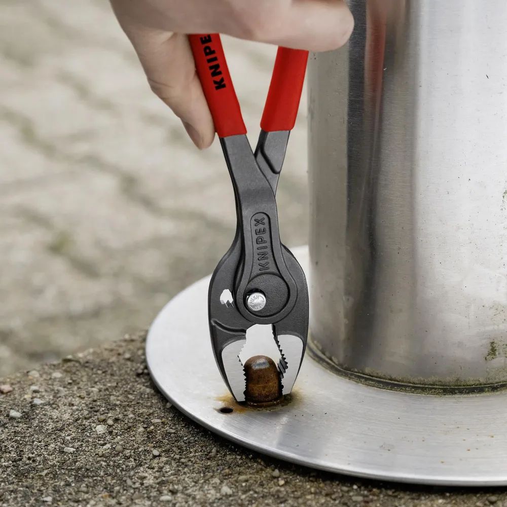 KNIPEX TwinGrip Front- und Seitengreifzange mit rutschhemmendem Kunststoff überzogen grau atramentiert 250 mm