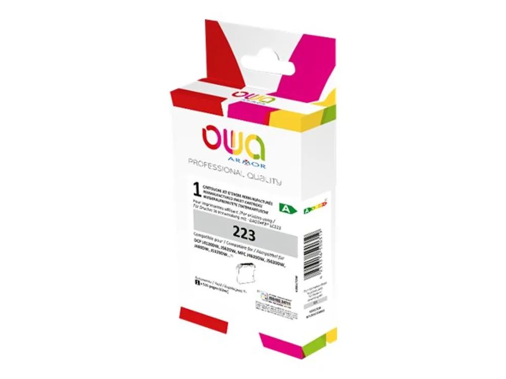 Armor OWA - 13 ml - Schwarz - kompatibel - Box - wiederaufbereitet - Tintenpatrone (Alternative zu: Brother LC-223BK)