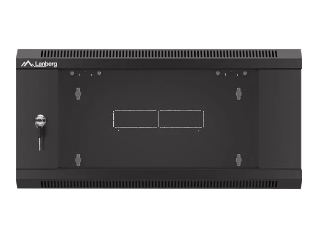 Lanberg WFFA Series - Schrank Netzwerkschrank - geeignet für Wandmontage - RAL 9004, Schwarz - 4U - 48.3 cm (19")