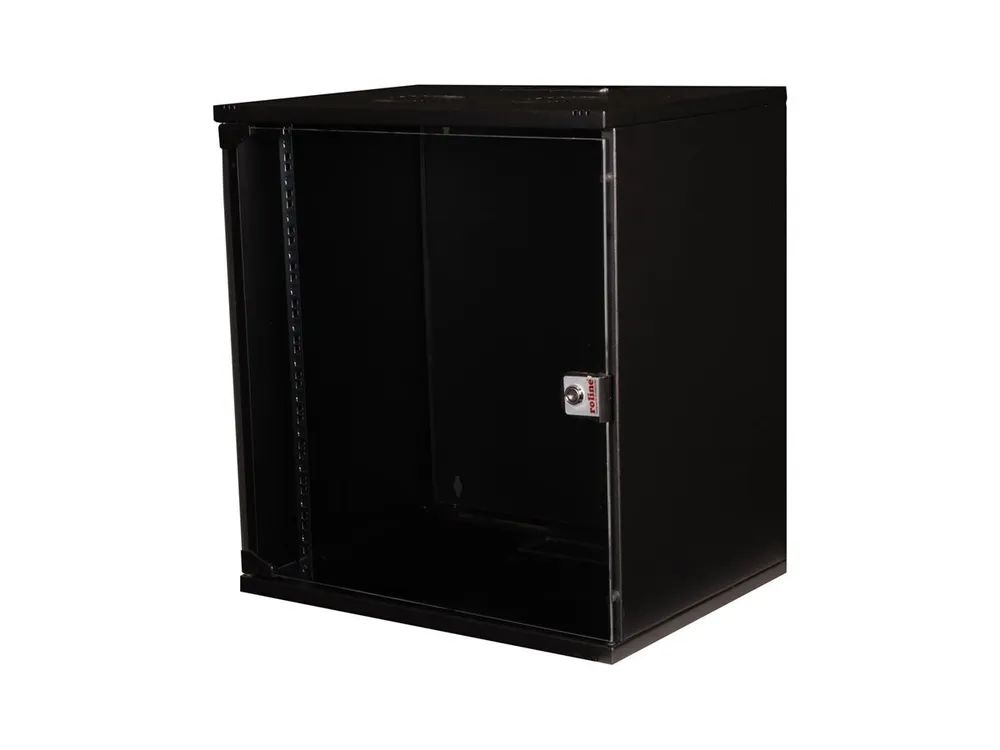 ROLINE Basic - Gehäuse - Set, 540x400 BxT - geeignet für Wandmontage - RAL 9005, Jet Black - 12U - 48.3 cm (19")