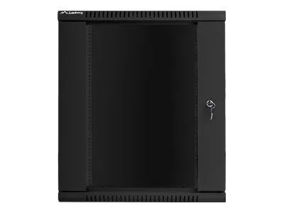 Lanberg Schrank Netzwerkschrank - geeignet für Wandmontage - Schwarz, RAL 9004 - 15U - 48.3 cm (19")