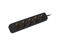 Lanberg PS0-05F-0300-BK - 3 m - Drinnen - Typ F - Type F (CEE 7/4) - IP20 - Schwarz