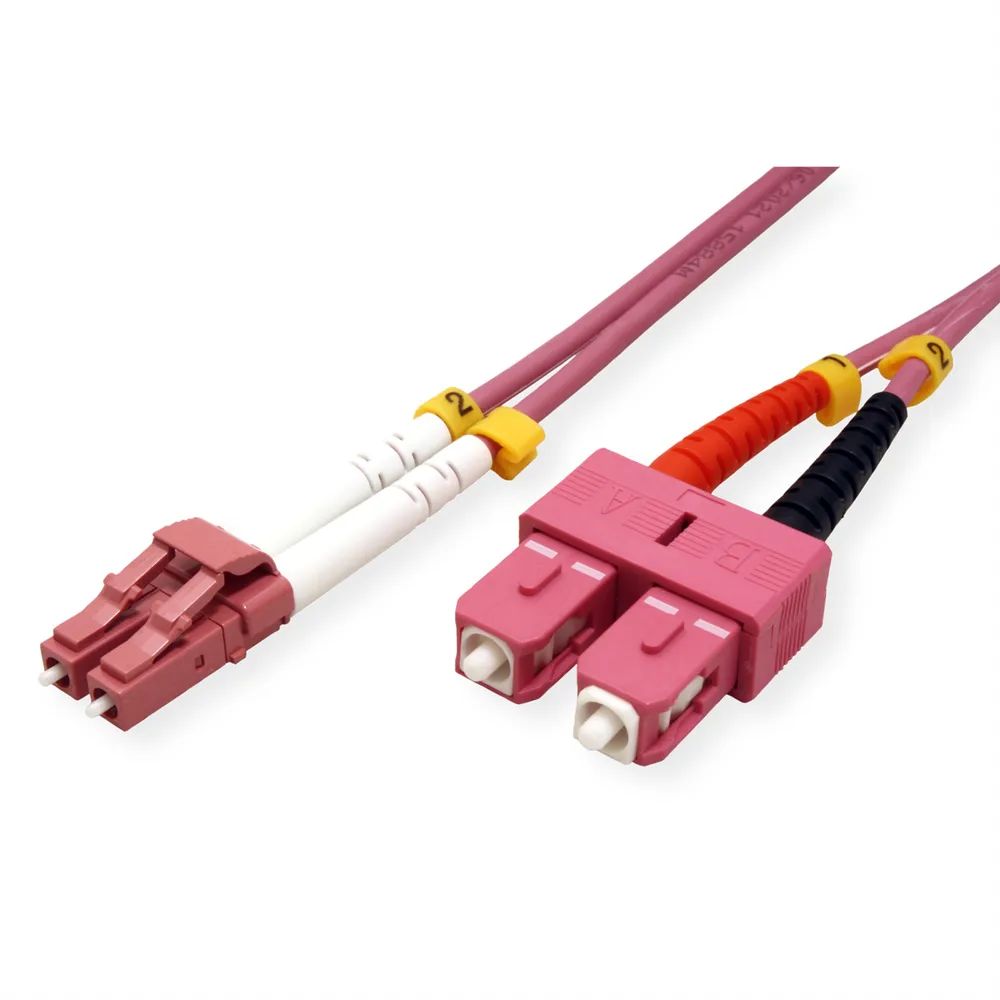 VALUE LWL-Kabel 50/125µm OM4, LC/SC, violett, 10 m