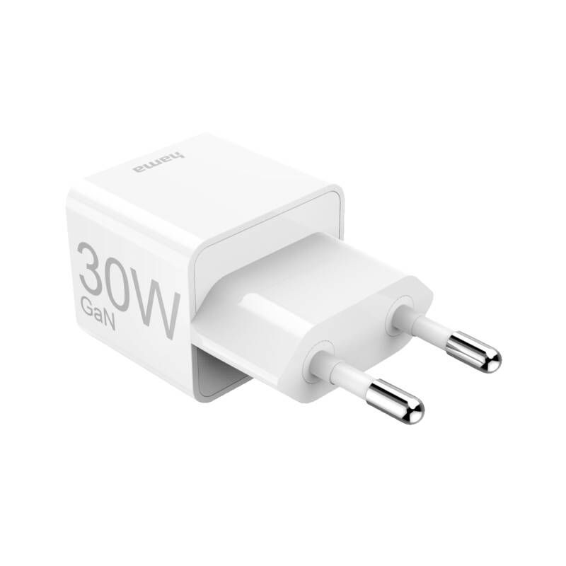 Hama 125139 Mini-Lader,GaN, USB-C, PD/QC, 30W
