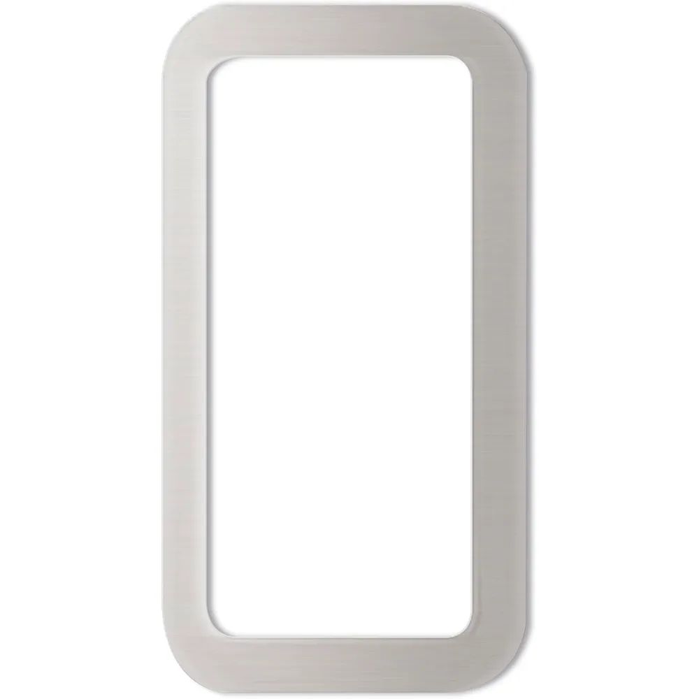 KWS Muschelgriff eckig 120x65mm, selbstklebend, Aluminium silber eloxiert