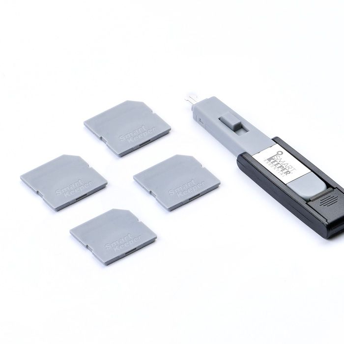 Smart Keeper Mini"SD Port" Blocker grau 4 Stk.+Key - Mini SD