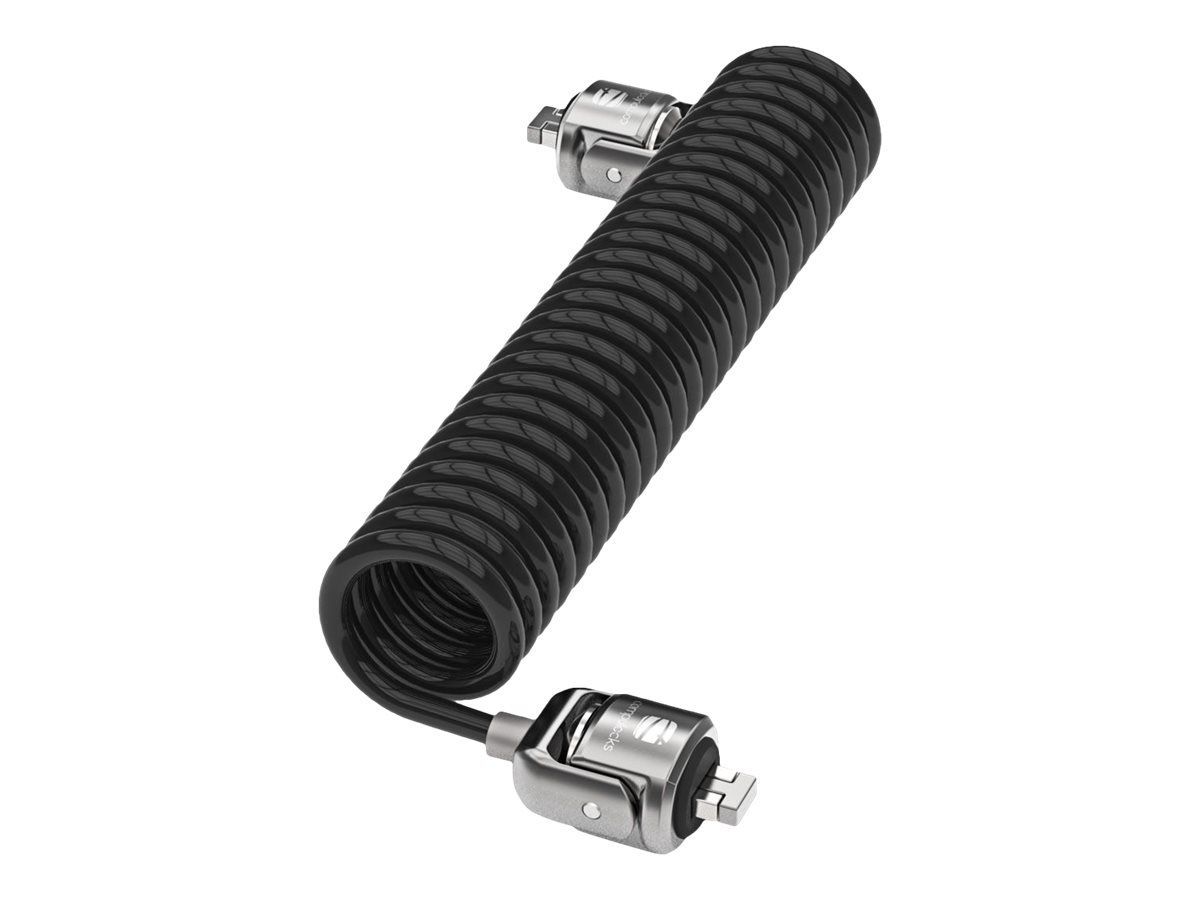 Compulocks Dual Head Coiled Keyed Cable Lock