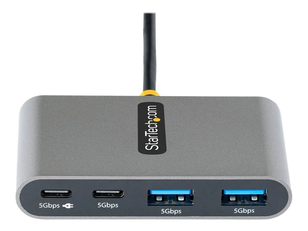 StarTech.com 4-Port USB-C Hub with 100W Power Delivery Pass-Through Charging, 2x USB-A + 2x USB-C, 5Gbps, USBC Hub w/ 1ft (30cm)