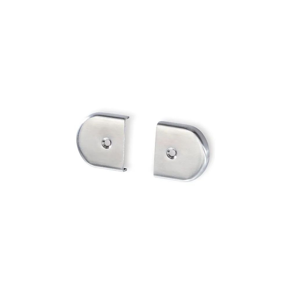 Siro Endkappe zu Garderobenleiste Aton Breite 39 mm, Höhe 40 mm, Edelstahl gebürstet