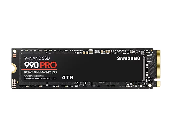 Samsung 990 PRO MZ-V9P4T0BW - SSD - verschlüsselt - 4 TB - intern - M.2 2280 - PCIe 4.0 x4 (NVMe)