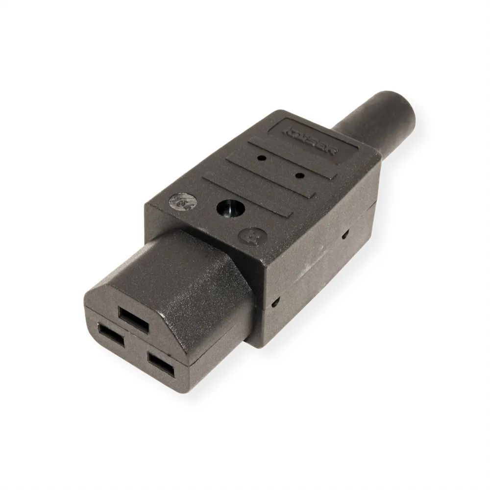 BACHMANN Kaltgerätekupplung IEC320 C21 16A/250VAC 155°, Schraubanschluß, schwarz