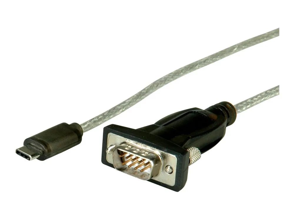 ROLINE Serieller Adapter - USB-C - RS-232 - Schwarz