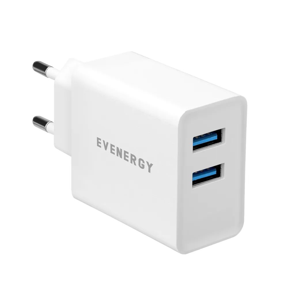 EVENERGY Netzlader, 2x USB-A, 10W weiss