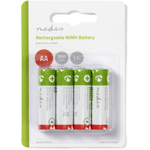 Nedis NI-MH-AKKU 1,2V 2600MAH AA / NEDIS BANM26HR64B/4 BANM26HR64B