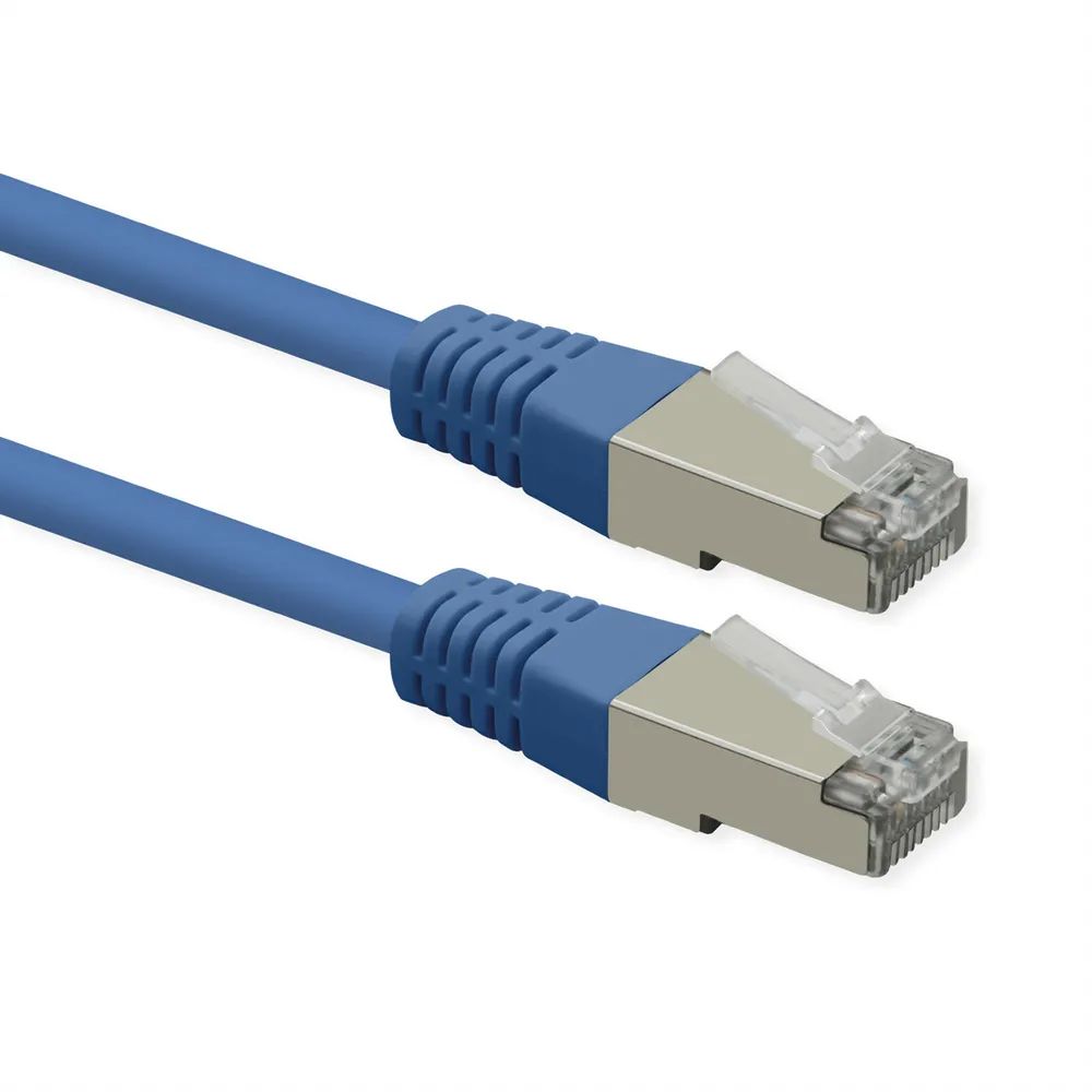 ROLINE Patchkabel Cat.6 (Class E), PoE, S/FTP (PiMF), blau, 0,5 m