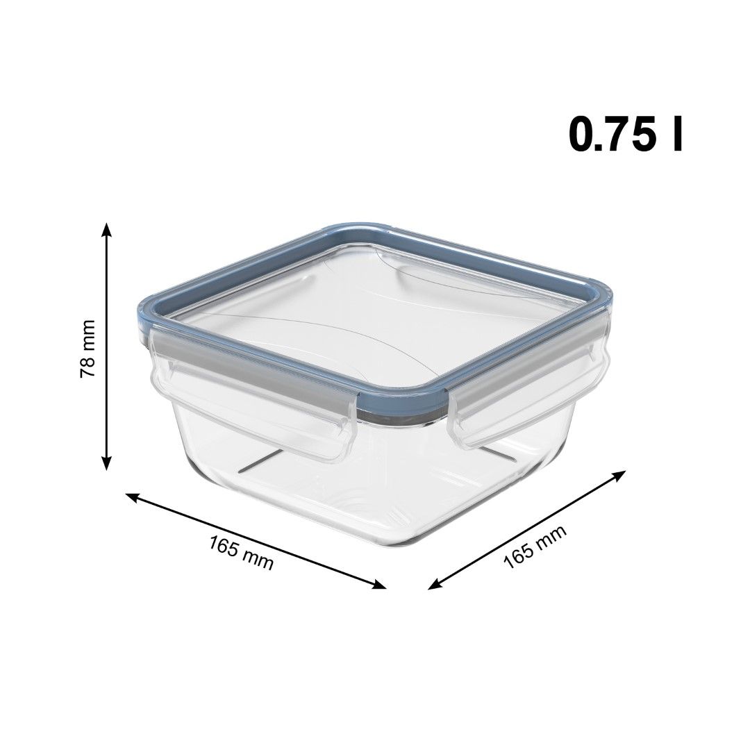 Rotho Kühlschrankdose Glas 0.75 l CLIC & LOCK