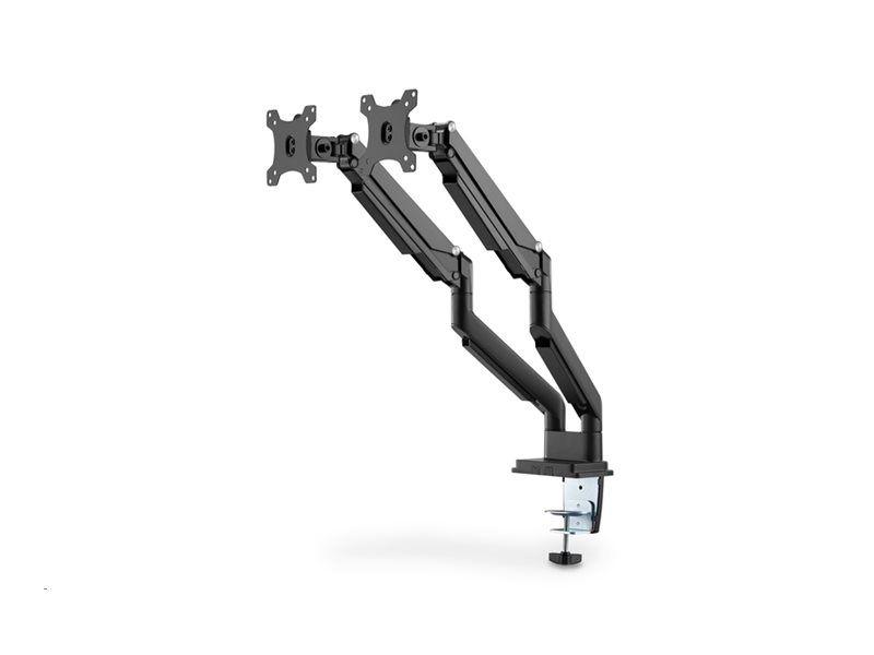 DIGITUS Dual Monitorhalter mit Gasdruckfeder und Klemmbefestigung
