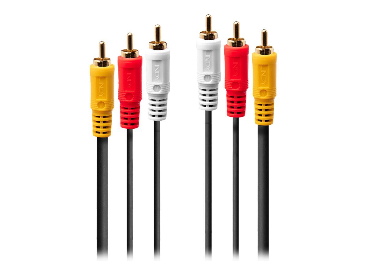 Lindy Premium - Video- / Audiokabel - Composite Video / Audio - RCA x 3 (M)