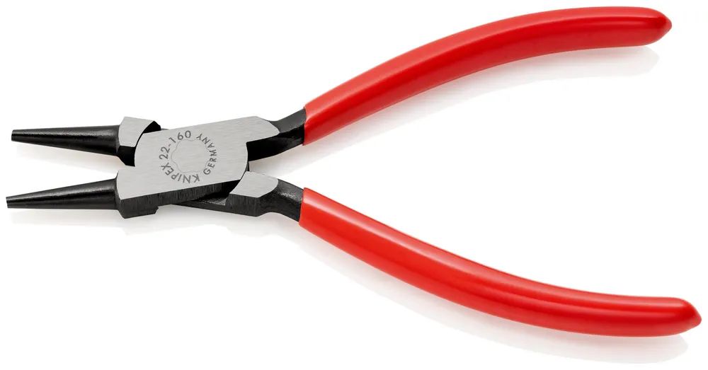 KNIPEX Rundzange mit Kunststoff überzogen schwarz atramentiert 160 mm