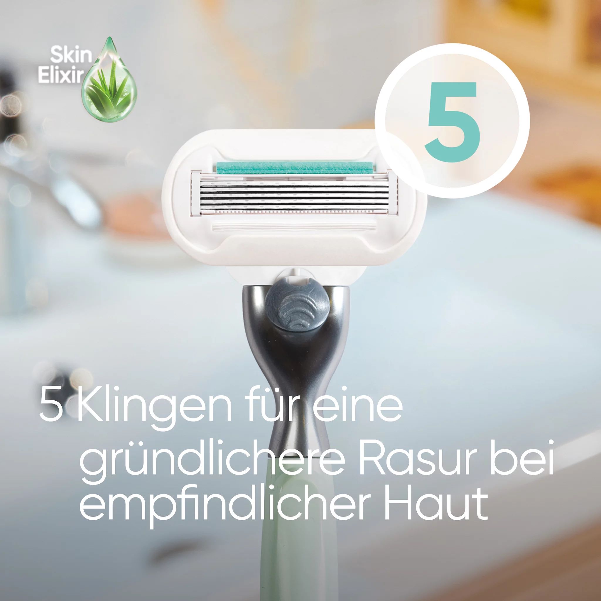 Gillette Venus Deluxe Smooth Sensitive V Edition Systemklingen 4er SmartBox