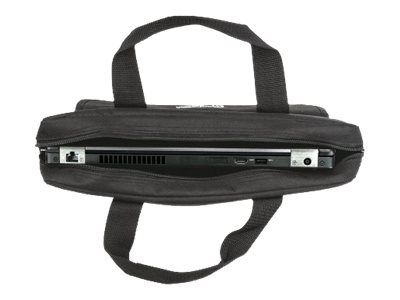 Manhattan London Laptop Bag 14.1", Top Loader, Black, LOW COST, Accessories Pocket, Shoulder Strap (removable)