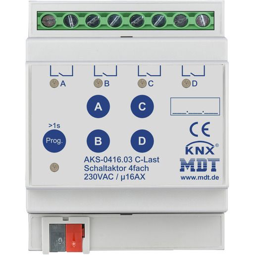 MDT SCHALTAKTOR 4F 16A 230V / AKS-0416.03