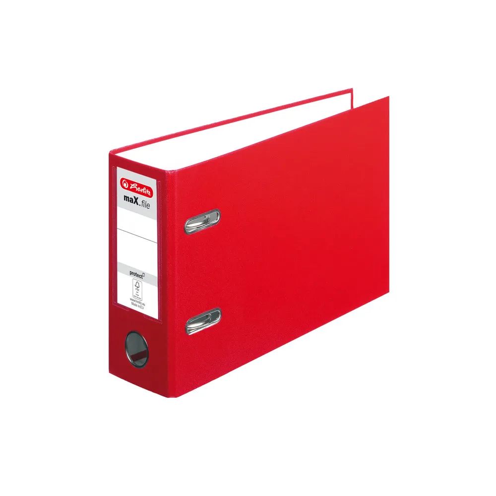 herlitz Ordner maX.file protect A5 quer 7,5cm rot