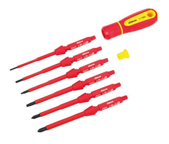 CIMCO VDE-Schraubendreher-Wechselklingen-Set, 8-teilig