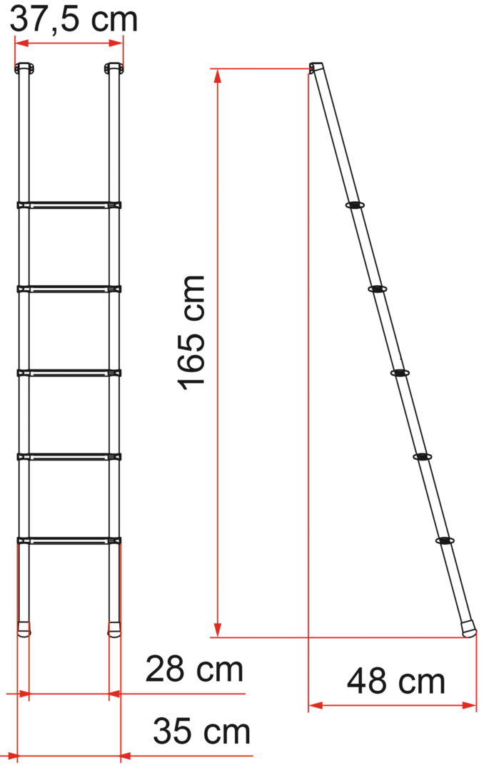 Fiamma Aluminiumleiter DELUXE 5B
