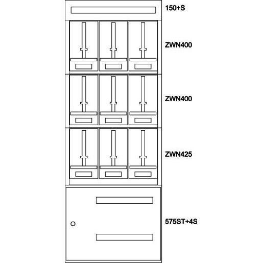 Eaton ZÄHLERVERTEILER-EINSATZ ST / EATON BPZMESSTN800/20-9STW 137697