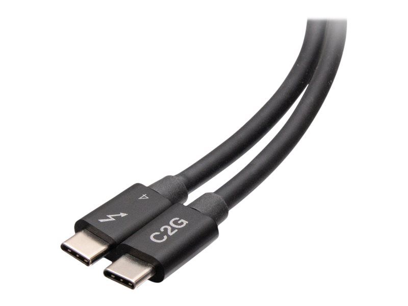 C2G 2.5ft Thunderbolt 4 USB C Cable - USB C to USB C - 40Gbps - M/M - Thunderbolt-Kabel - 24 pin USB-C (M)