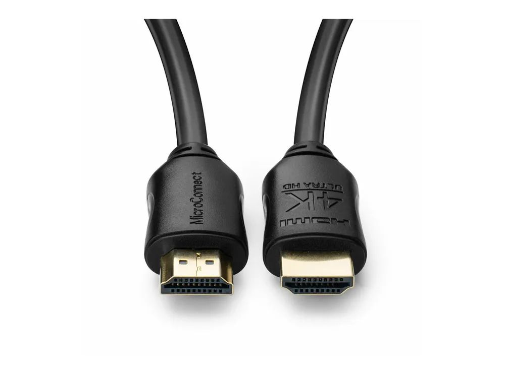 MicroConnect Ultra High Speed - HDMI-Kabel mit Ethernet - HDMI männlich gerade zu HDMI männlich gerade - 3 m - Schwarz - Dolby TrueHD-Unterstützung, unterstützt 4K 60 Hz (4096 x 2160)