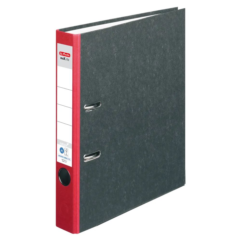 herlitz Ordner maX.file nature, A4, 5cm, rot