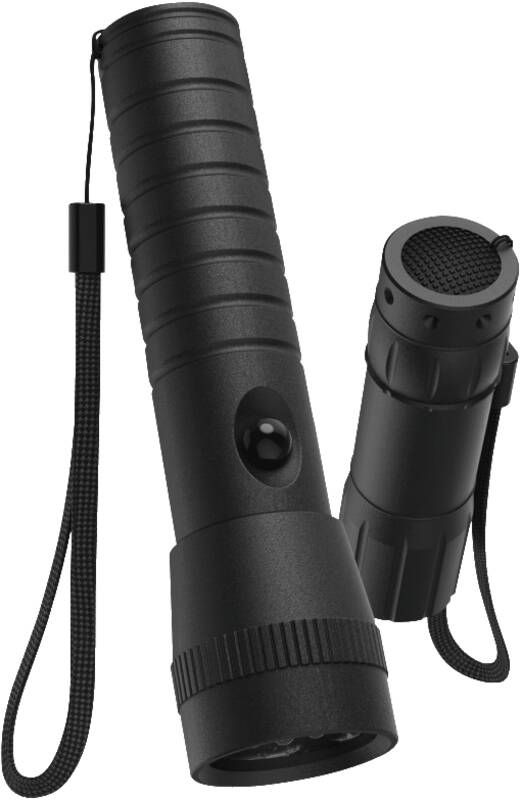 Hama LED-Taschenlampe "FL-DUO", mit Batterien, Aluminium, 2er-Set