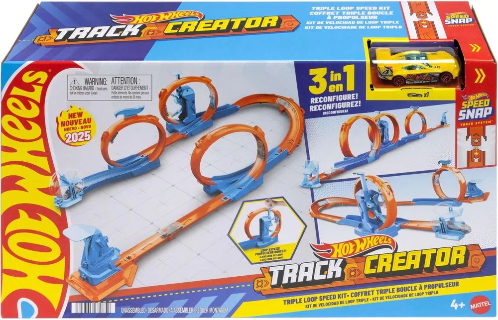 Mattel GmbH HW Track Creator Dreifach-Looping