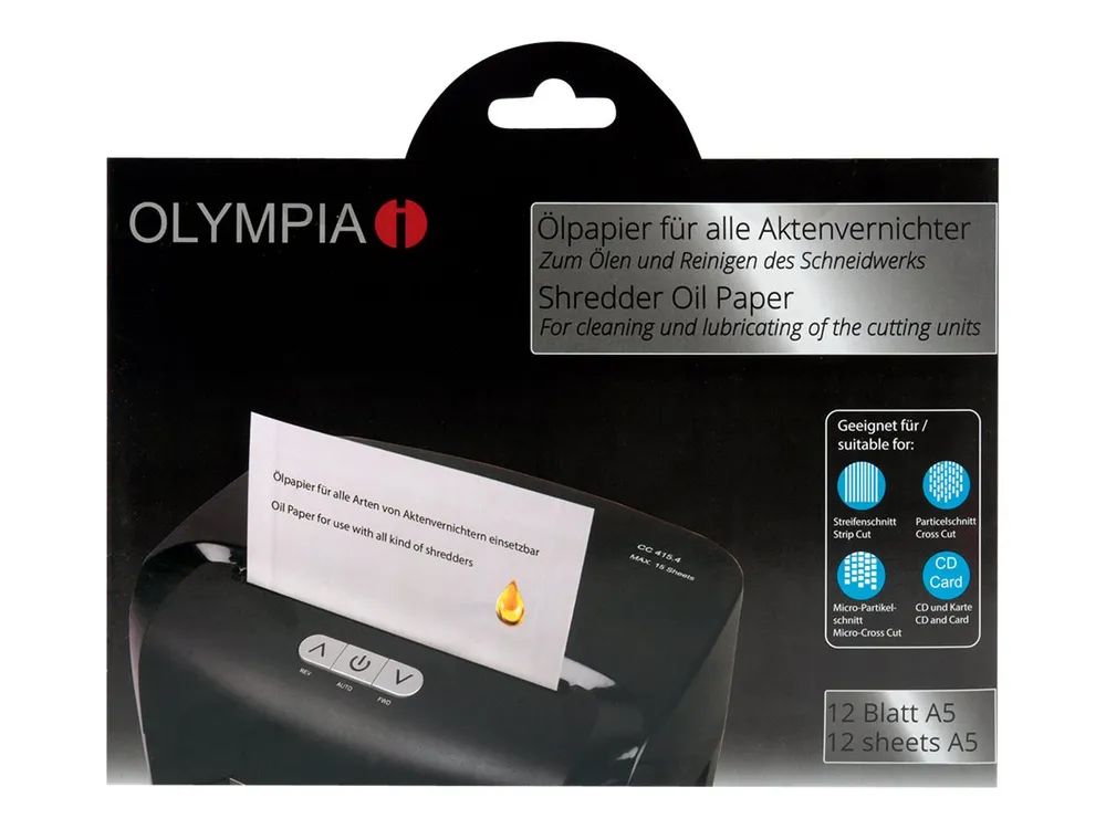 Olympia Aktenvernichter-Ölpapier (Packung mit