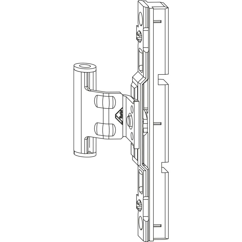 ROTO NX Dreh-/Kippflügelfalzband T mit Nutführung 12/20-13 silber