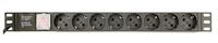 Gembird EG-PDU-014-C14 - 1U - Aluminium - Schwarz - 8 AC-Ausgänge - C14-Koppler - 3 m