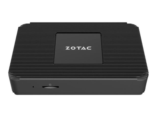 ZOTAC ZBOX P Series PI336 pico - Mini-PC - Celeron N6211 / 1.2 GHz - RAM 4 GB - SSD - eMMC 128 GB - UHD Graphics - 1GbE, Bluetooth 5.2, Wi-Fi 6E - WLAN: Bluetooth 5.2, 802.11a/b/g/n/ac/ax (Wi-Fi 6E)