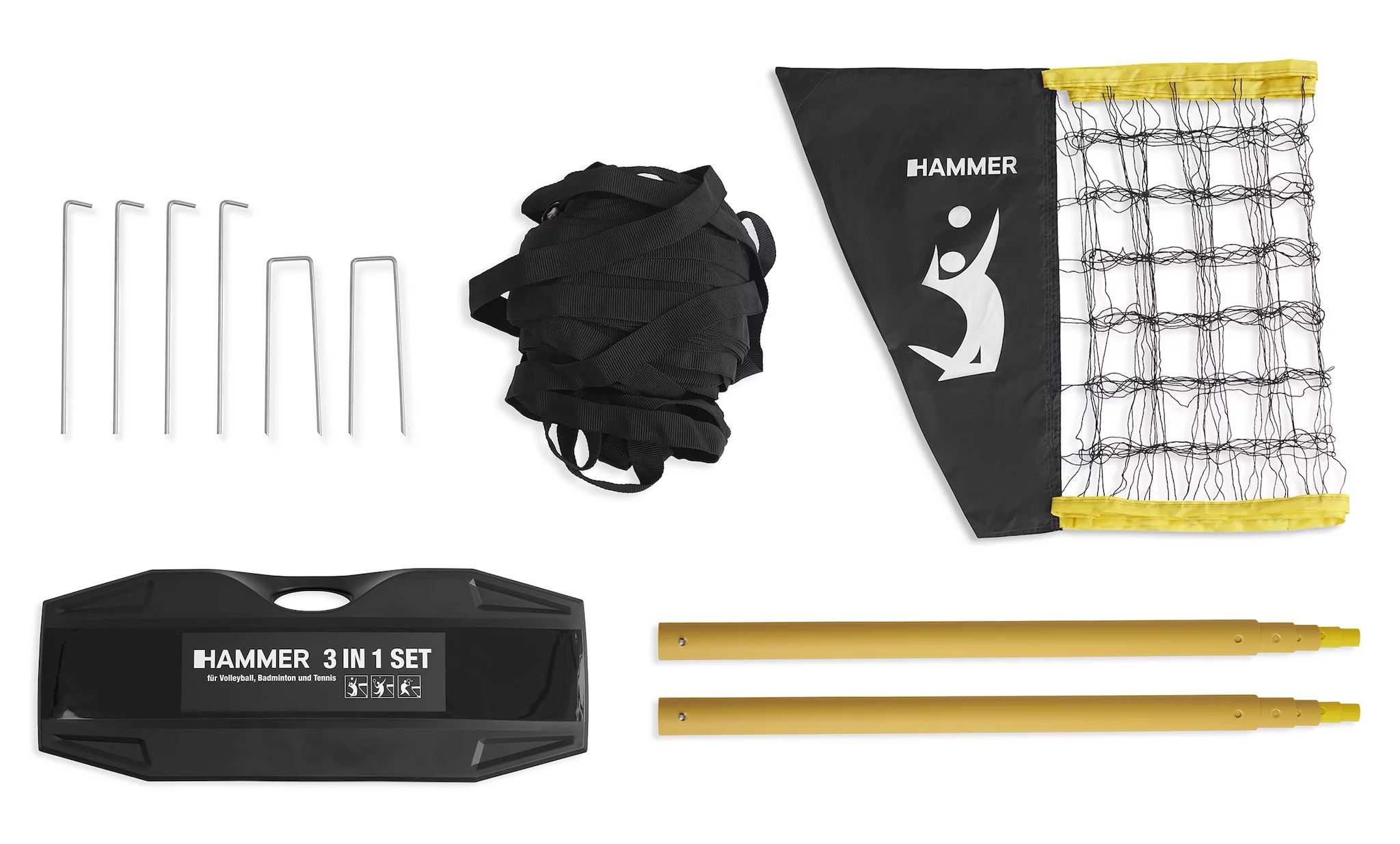 Hammer Volleyballnetz 4.2m incl. Courtline  