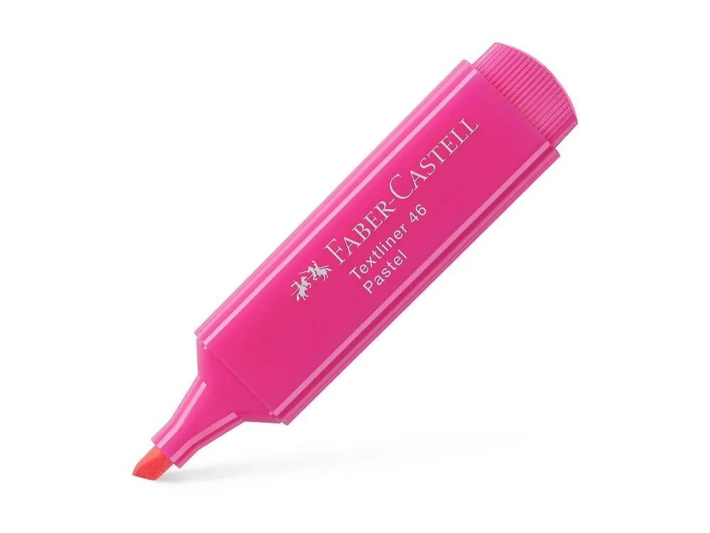 FABER-CASTELL Textliner 46 - Textmarker - Pastel Blush, Pastelllila Pink, Pastell-Lila, Pastel Turquoise - wasserbasierte Tinte - 2-5 mm (Packung mit 4)