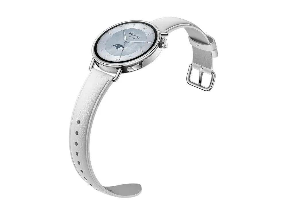 Xiaomi Watch S4 41mm with White Leather Strap