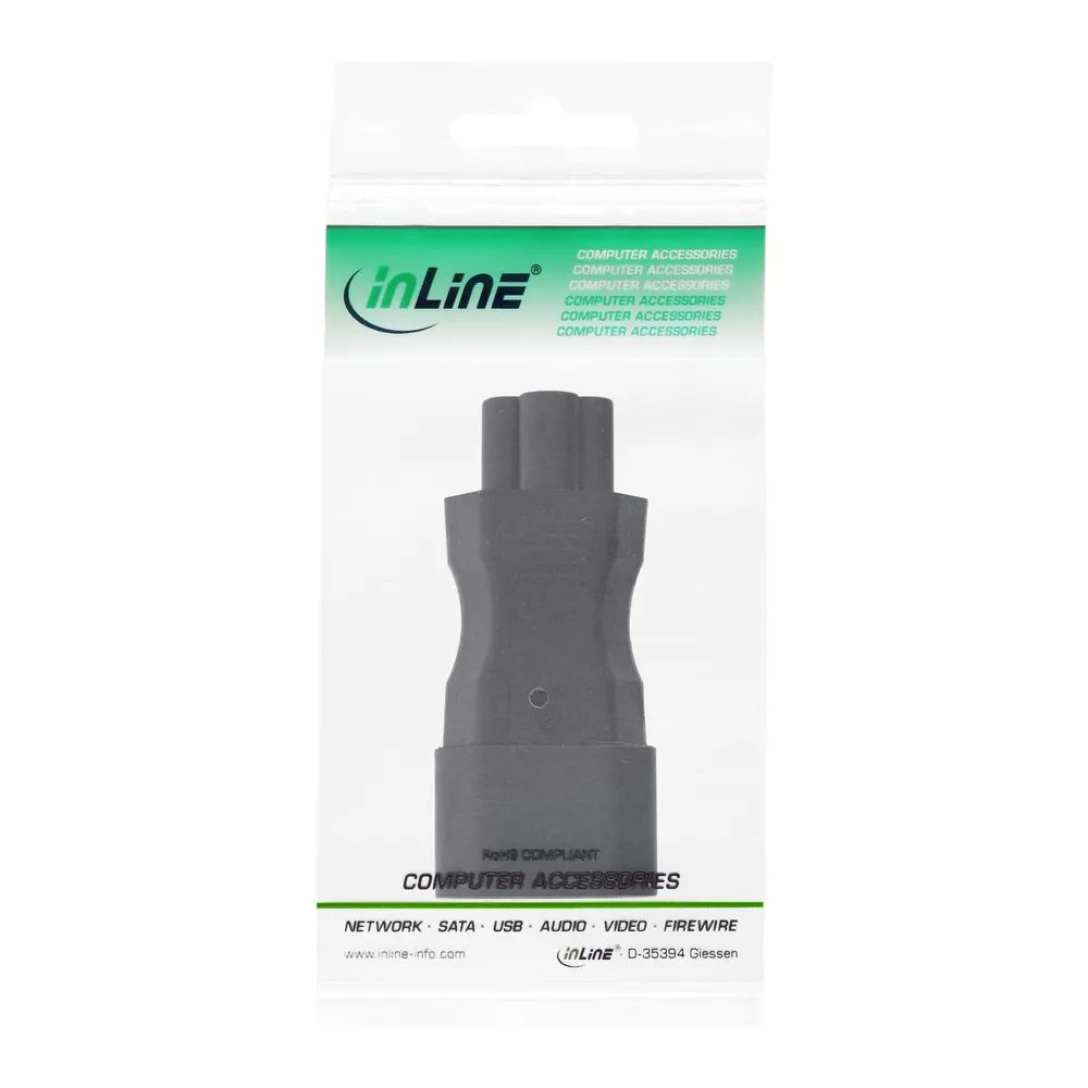 InLine Netzadapter IEC 60320 C14 / C5 - 3pol. Kaltgeräte / Notebook