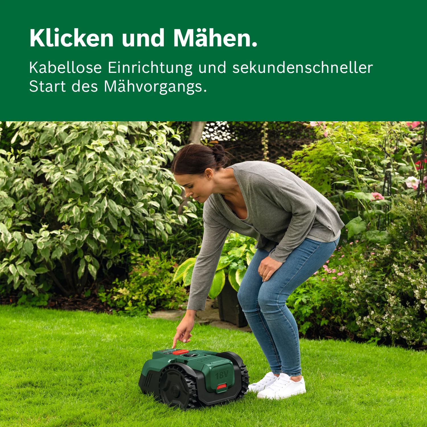 Bosch  VISIMOW18V-100 Akku-Mähroboter mit Zubehör - bis 100m²