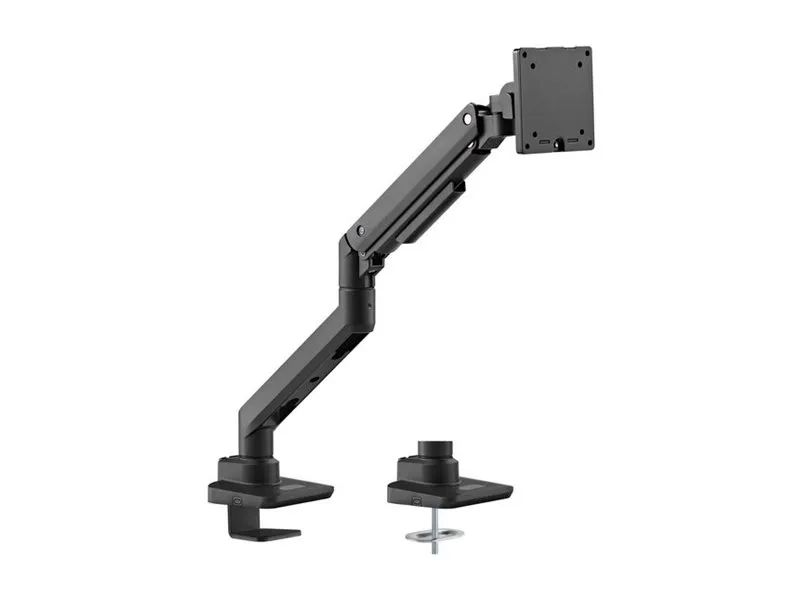 Equip Befestigungskit (Kabeldurchführungsklemme, Schrauben, Klemmhalterung, Tisch-Montagearm) - Gasfeder - für LCD-Display / Curved LCD-Display - schwerlast - Kunststoff, stainless steel, Aluminium - Schwarz - Bildschirmgröße: 43.2-124.5 cm (17"-49")
