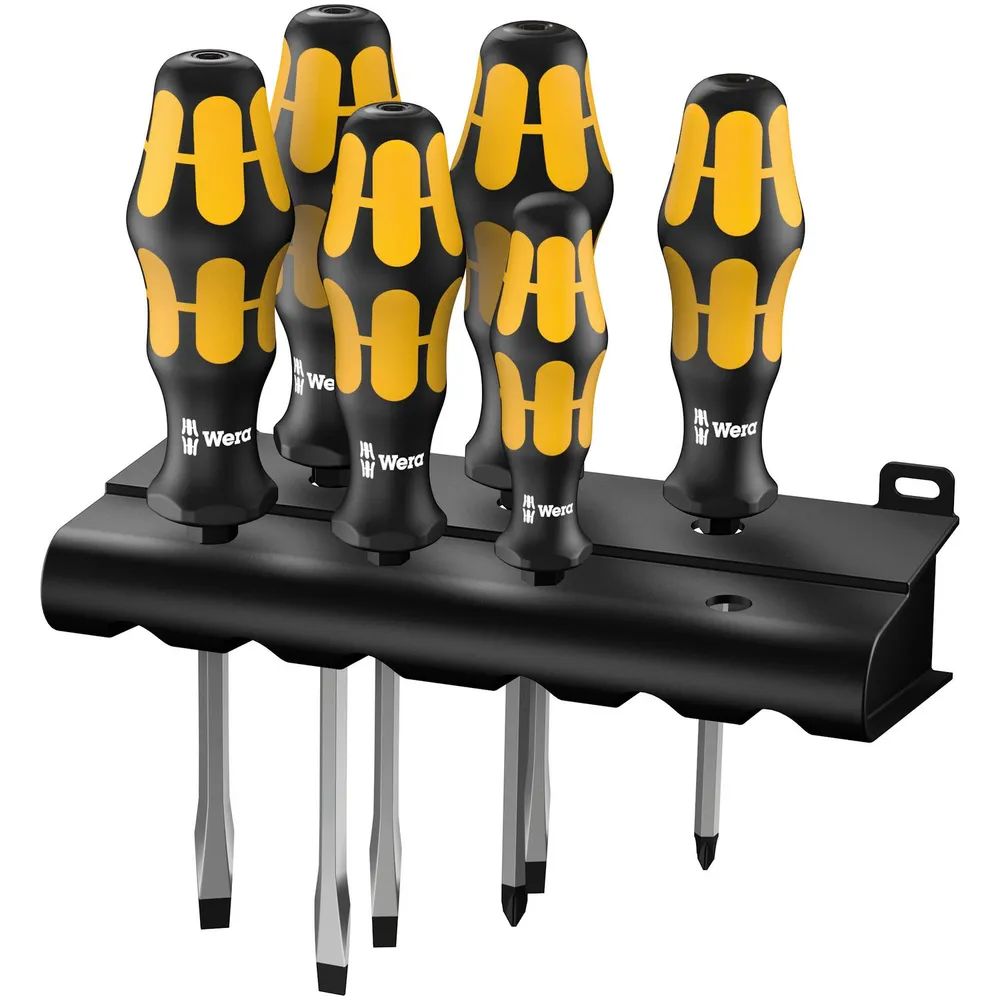 WERA Schraubendreher-Satz 932 S/6 Rack Schlitz/Phillips 6-teilig