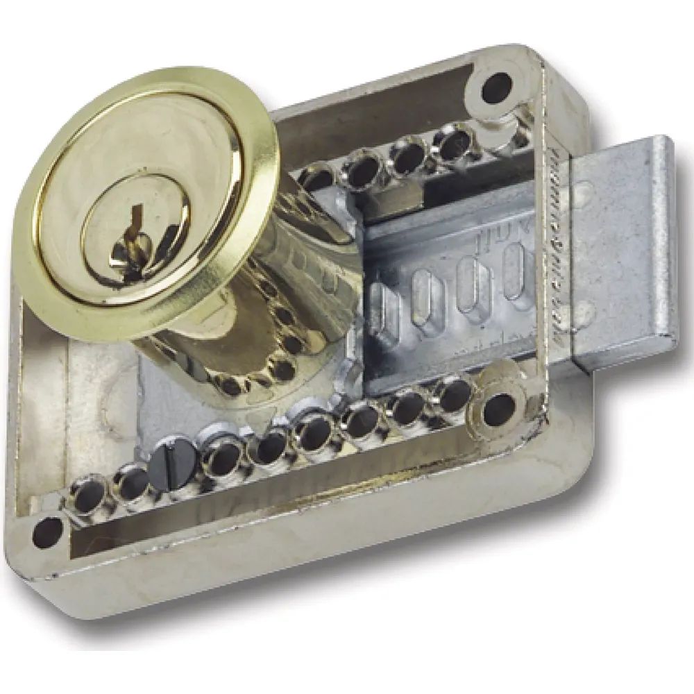 JUNIE 2828 Zylinder-Kastenschloss Sperre BN 0101, Zylinder Messing poliert
