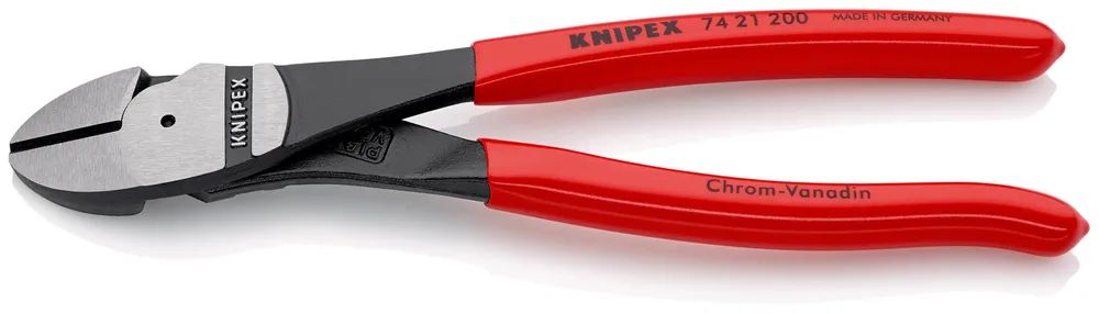 KNIPEX Kraft-Seitenschneider mit Kunststoff überzogen schwarz atramentiert 200 mm