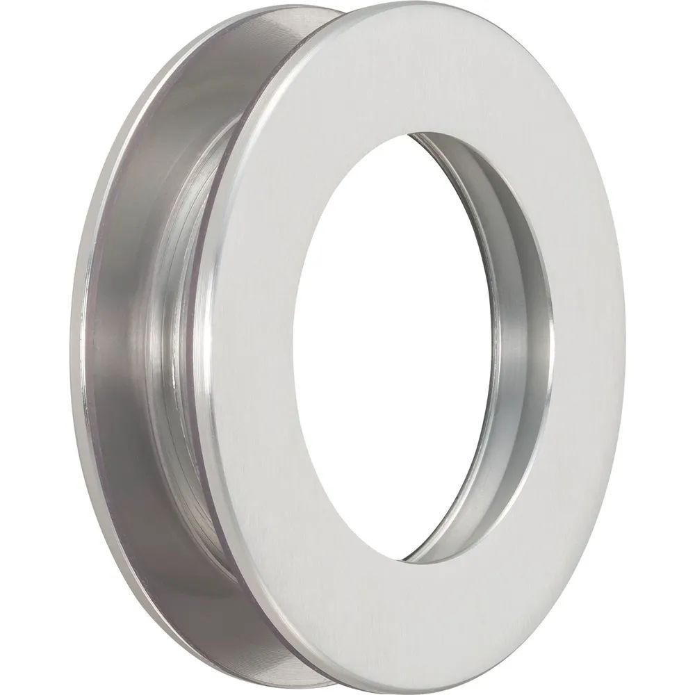 KWS Schiebetürmuschelpaar 5255 mit Griffloch, Ø65mm, Aluminium silber eloxiert