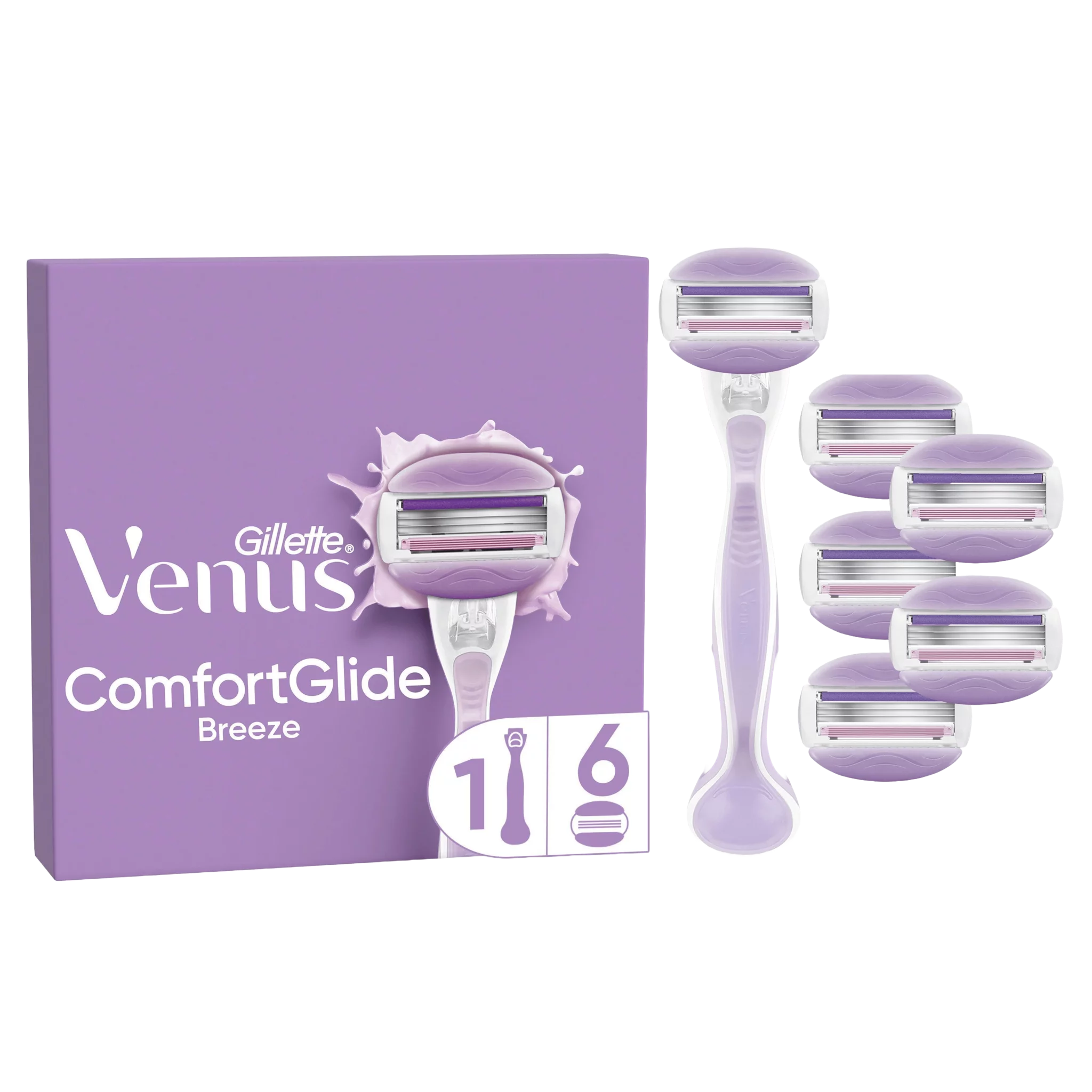 Gillette Venus Comfortglide Breeze Systemklingen 6er + Handstück - Onlineversand Variante